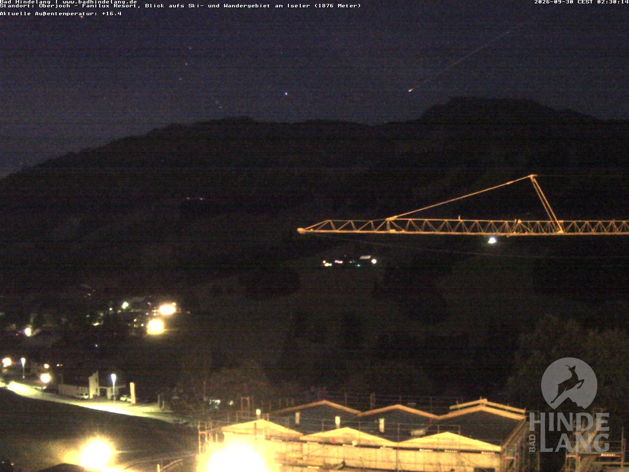 Archiv Foto Webcam Sicht vom Kinderhotel Oberjoch aus auf das Skigebiet gegenüber
