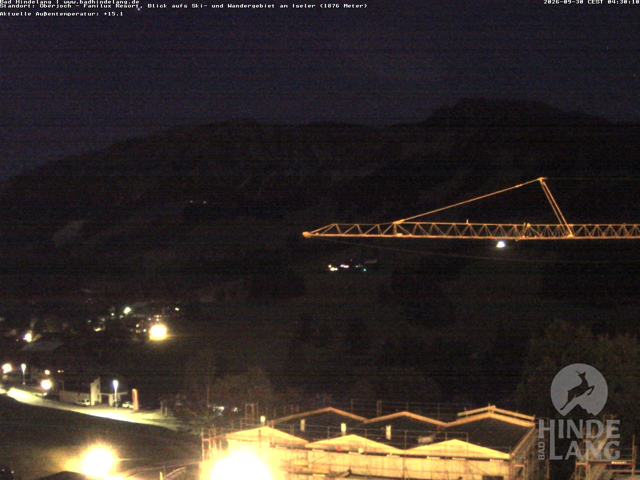Archiv Foto Webcam Sicht vom Kinderhotel Oberjoch aus auf das Skigebiet gegenüber
