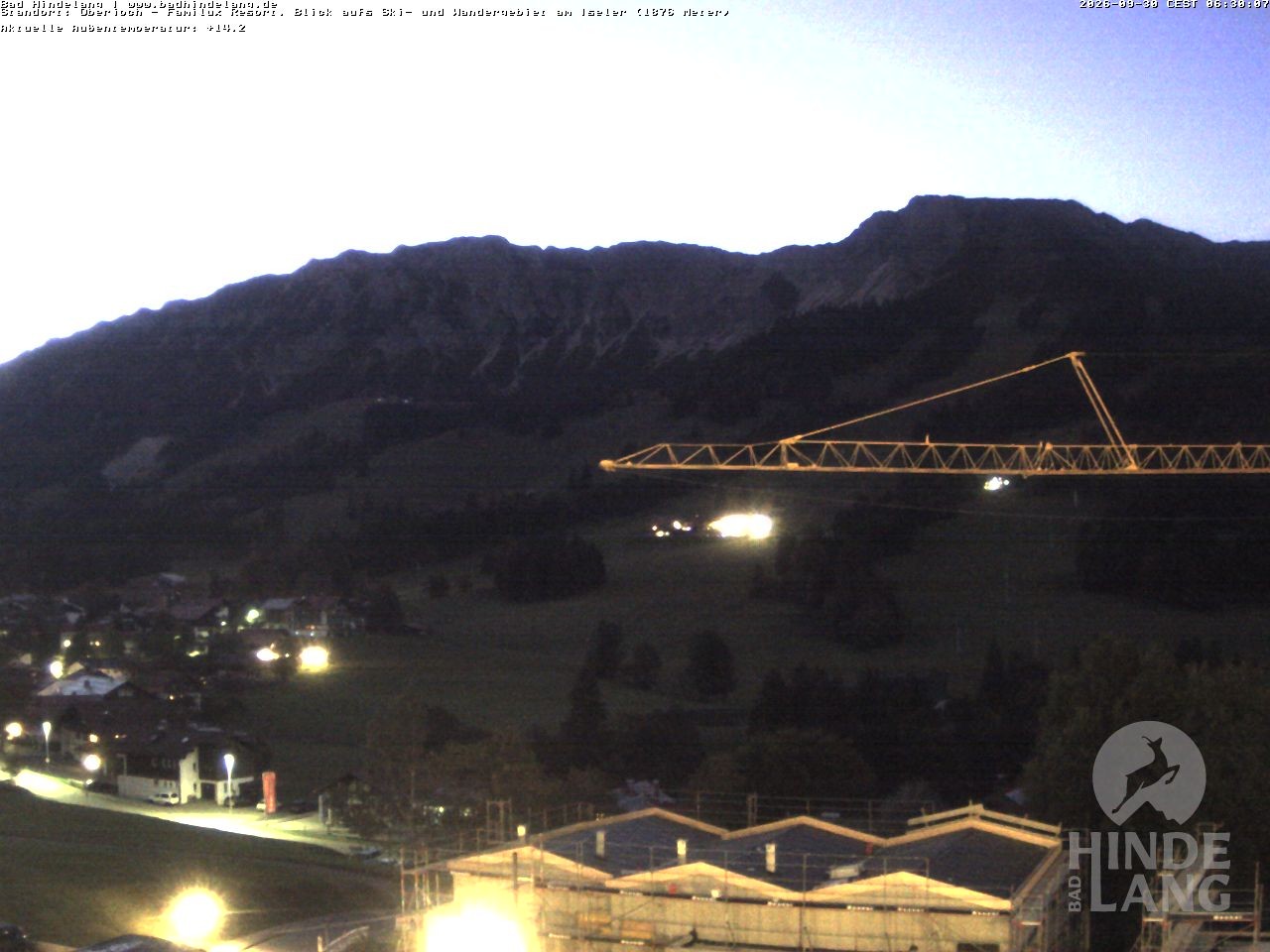 Archiv Foto Webcam Sicht vom Kinderhotel Oberjoch aus auf das Skigebiet gegenüber