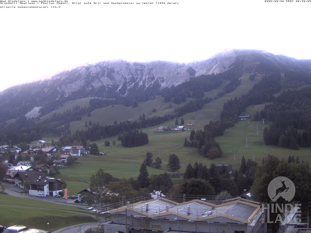 Archiv Foto Webcam Sicht vom Kinderhotel Oberjoch aus auf das Skigebiet gegenüber