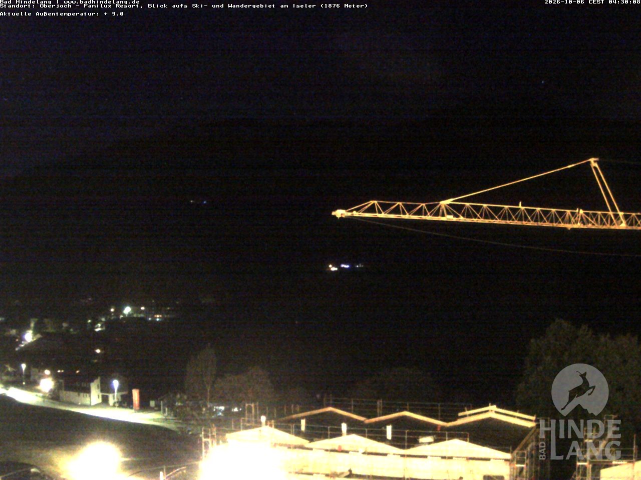 Archiv Foto Webcam Sicht vom Kinderhotel Oberjoch aus auf das Skigebiet gegenüber