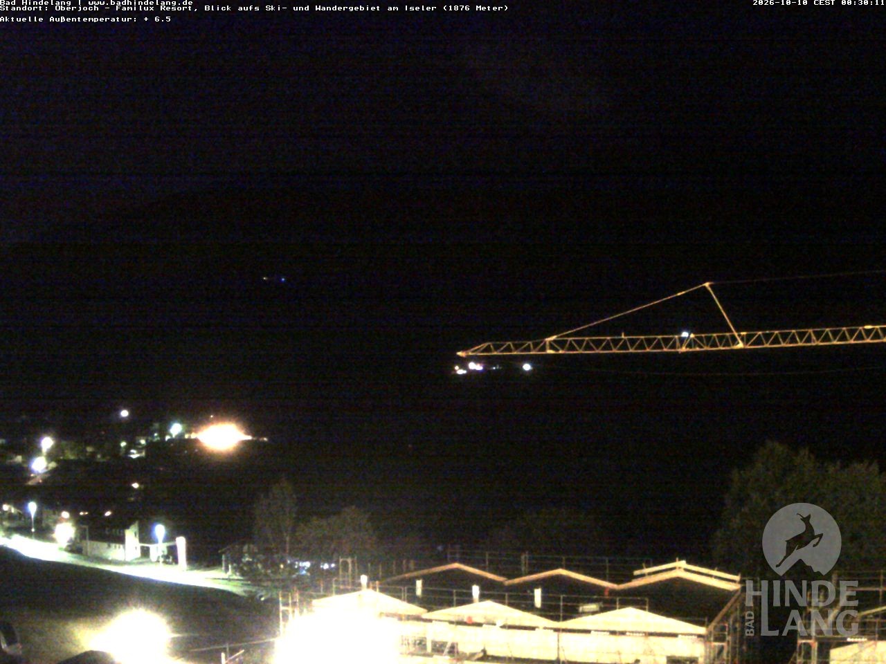 Archived image Webcam View of the kids hotel Oberjoch at the slopes in front