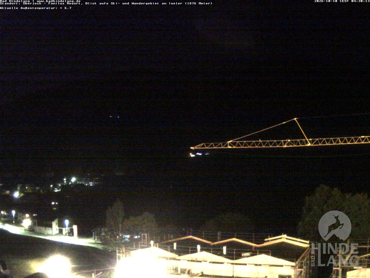 Archived image Webcam View of the kids hotel Oberjoch at the slopes in front
