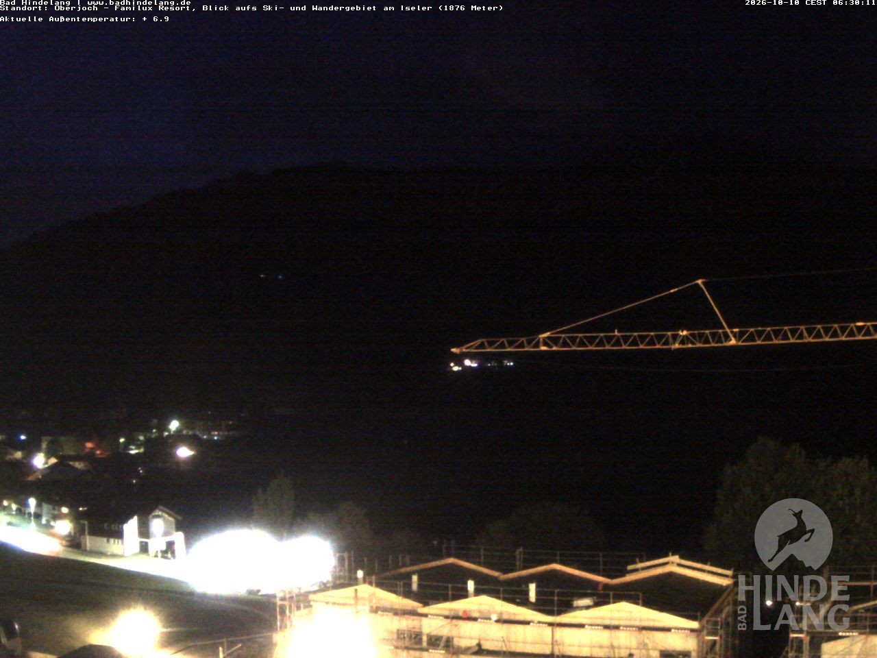 Archived image Webcam View of the kids hotel Oberjoch at the slopes in front