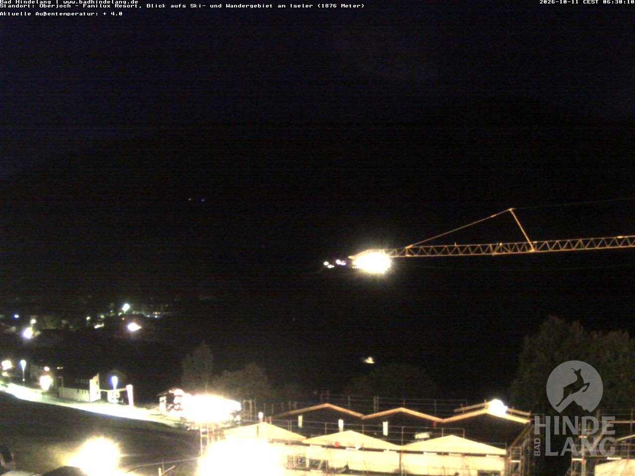Archived image Webcam View of the kids hotel Oberjoch at the slopes in front