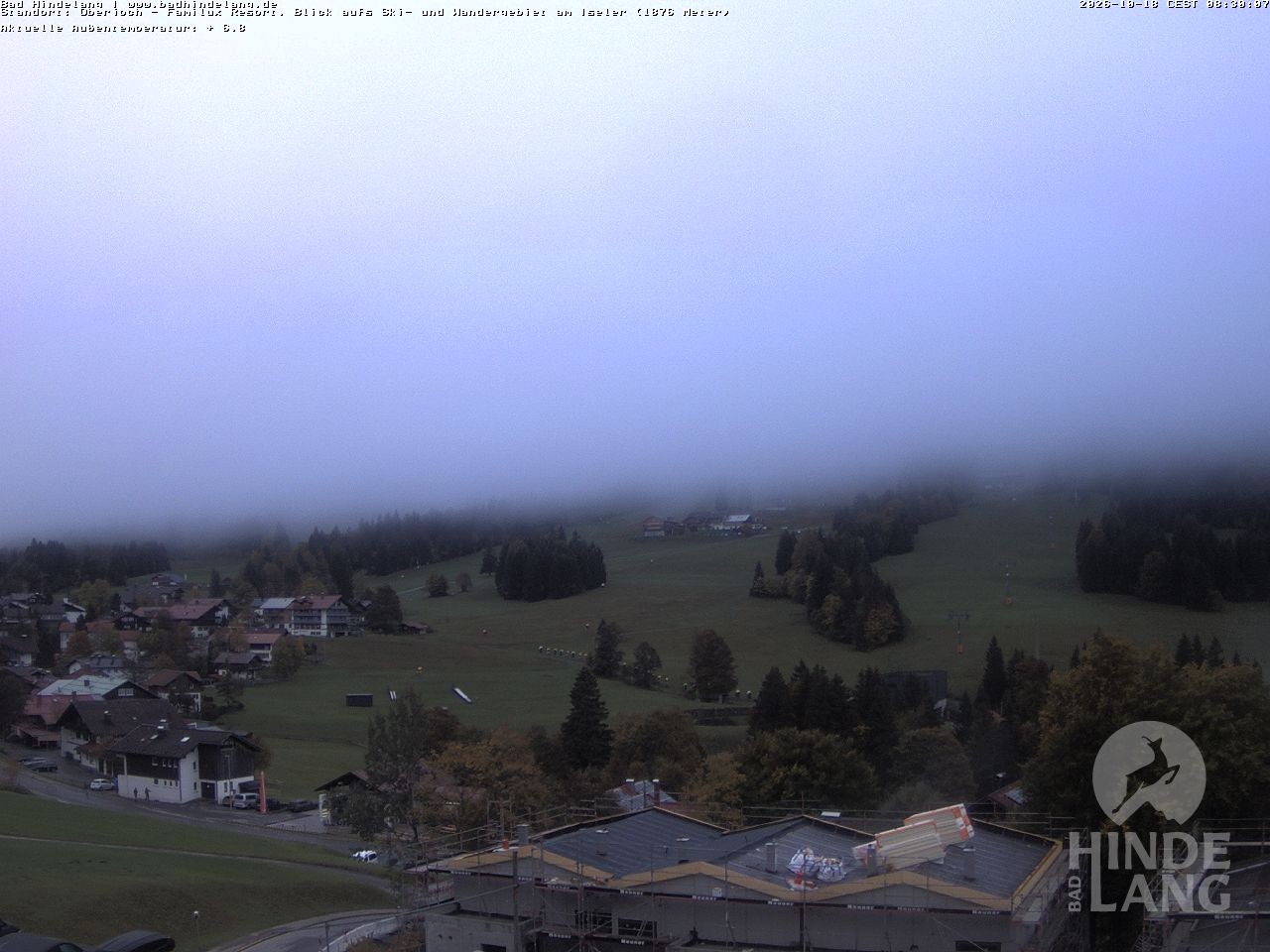 Archiv Foto Webcam Sicht vom Kinderhotel Oberjoch aus auf das Skigebiet gegenüber