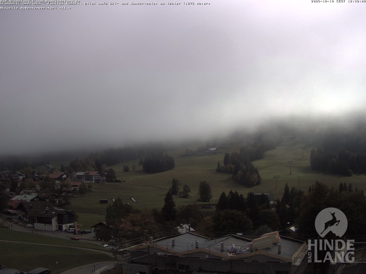 Archiv Foto Webcam Sicht vom Kinderhotel Oberjoch aus auf das Skigebiet gegenüber