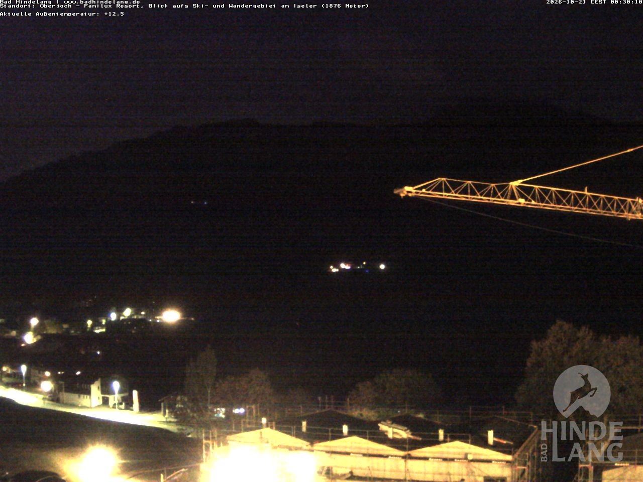 Archived image Webcam View of the kids hotel Oberjoch at the slopes in front
