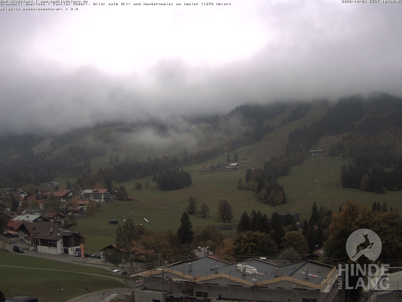 Archived image Webcam View of the kids hotel Oberjoch at the slopes in front