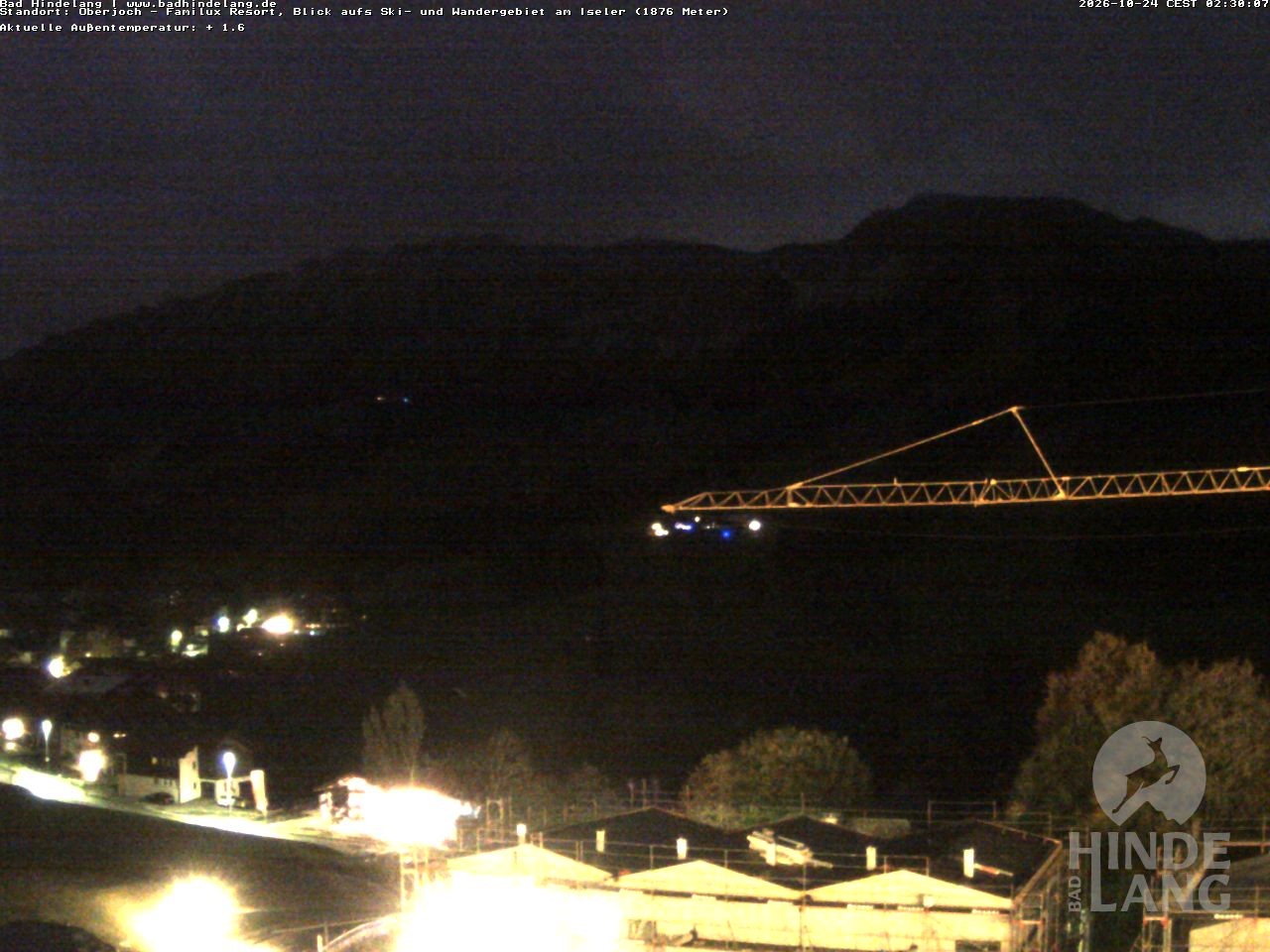 Archiv Foto Webcam Sicht vom Kinderhotel Oberjoch aus auf das Skigebiet gegenüber