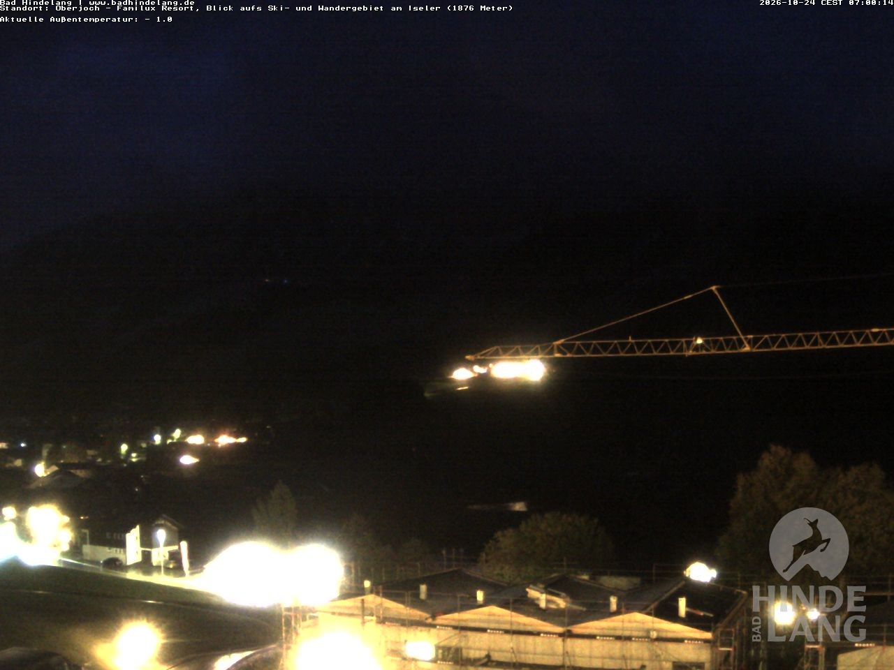 Archiv Foto Webcam Sicht vom Kinderhotel Oberjoch aus auf das Skigebiet gegenüber
