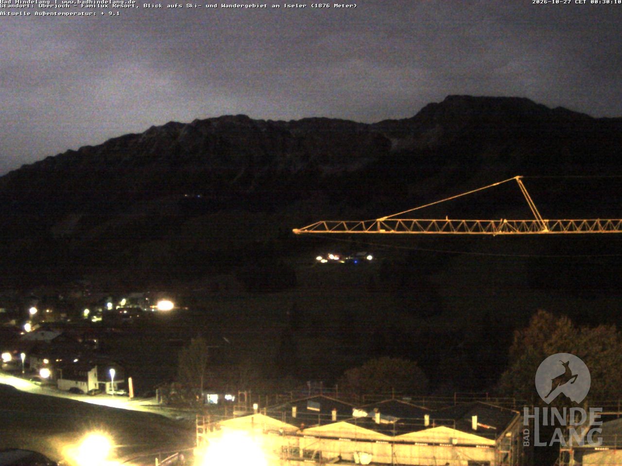 Archiv Foto Webcam Sicht vom Kinderhotel Oberjoch aus auf das Skigebiet gegenüber