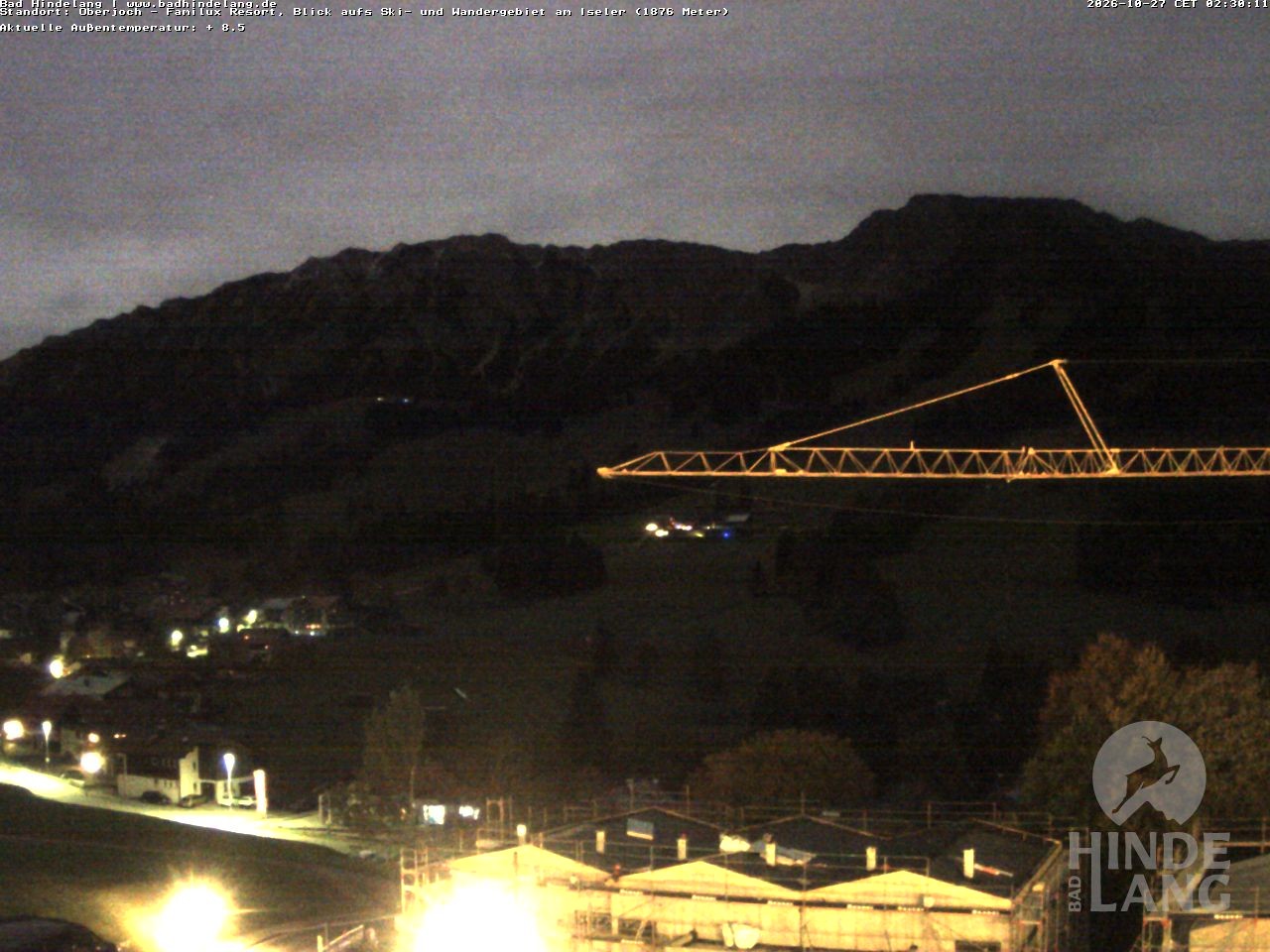 Archiv Foto Webcam Sicht vom Kinderhotel Oberjoch aus auf das Skigebiet gegenüber