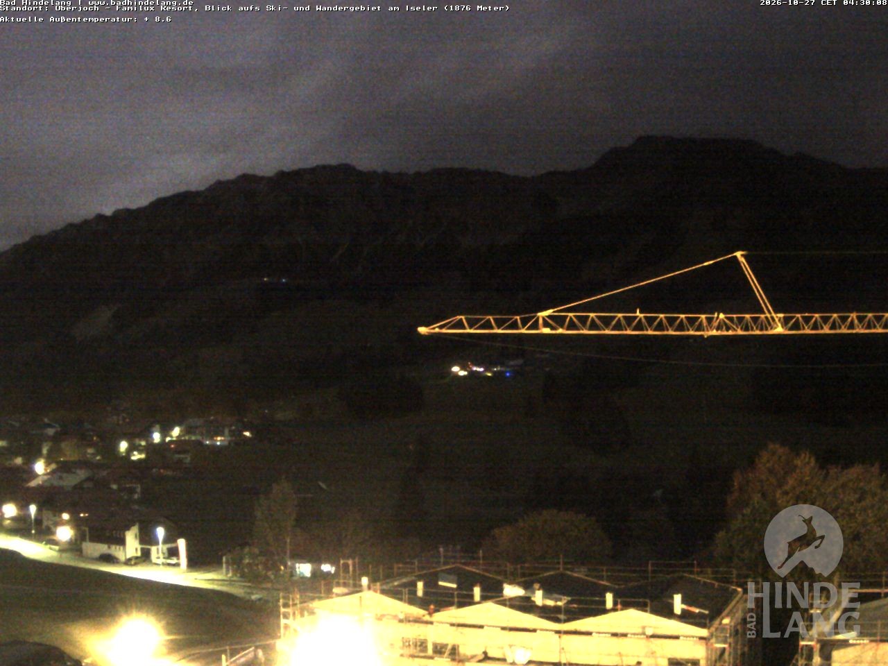 Archiv Foto Webcam Sicht vom Kinderhotel Oberjoch aus auf das Skigebiet gegenüber