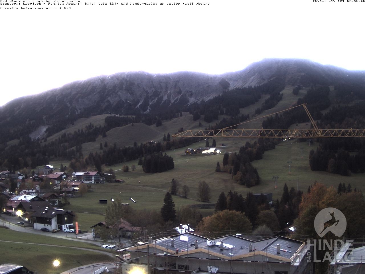 Archiv Foto Webcam Sicht vom Kinderhotel Oberjoch aus auf das Skigebiet gegenüber