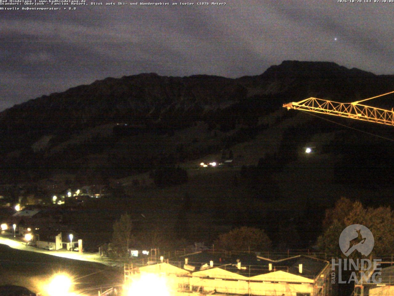 Archiv Foto Webcam Sicht vom Kinderhotel Oberjoch aus auf das Skigebiet gegenüber