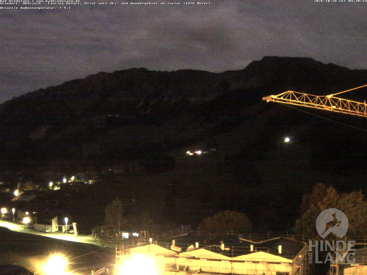 Archiv Foto Webcam Sicht vom Kinderhotel Oberjoch aus auf das Skigebiet gegenüber