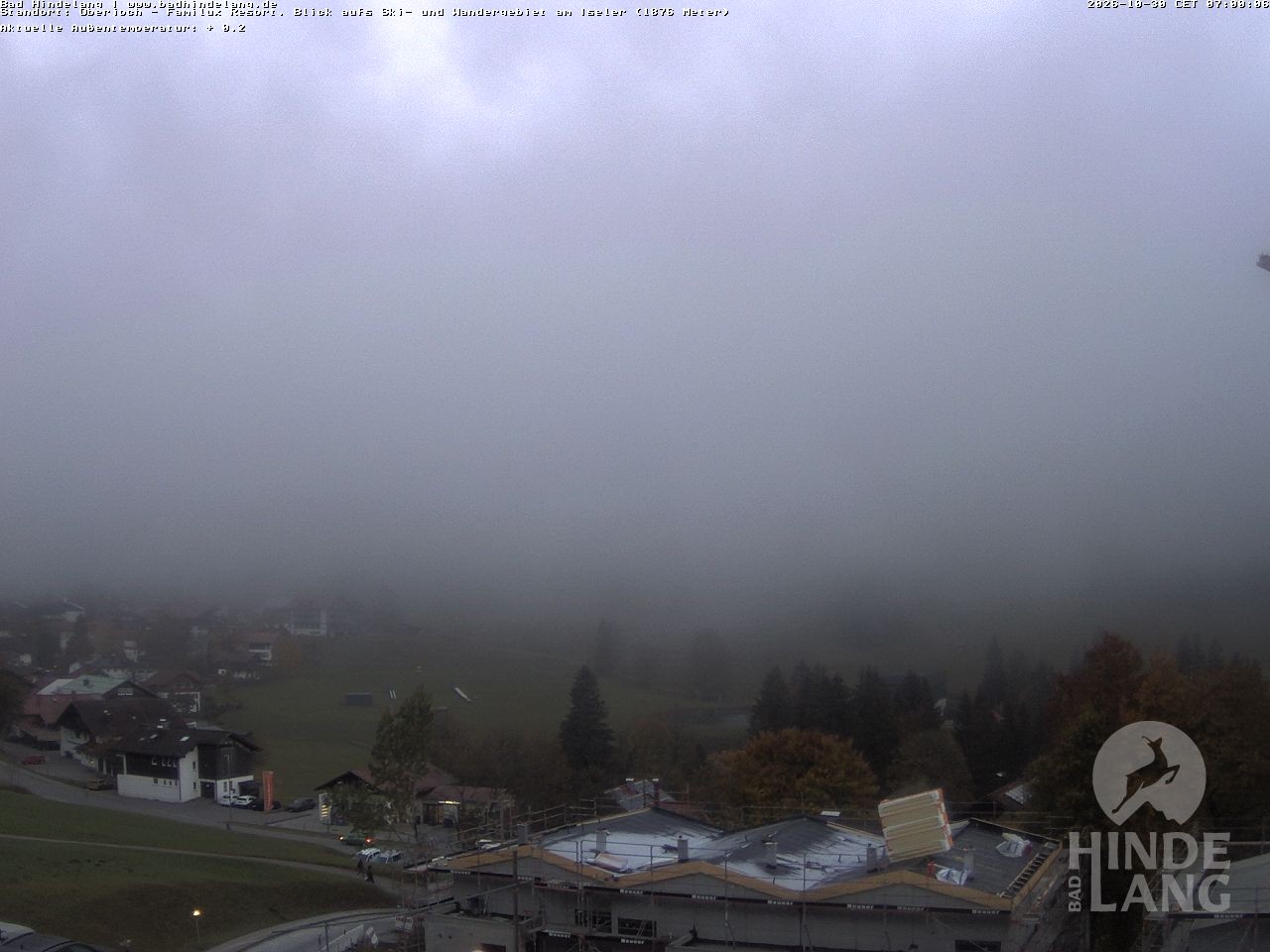 Archiv Foto Webcam Sicht vom Kinderhotel Oberjoch aus auf das Skigebiet gegenüber