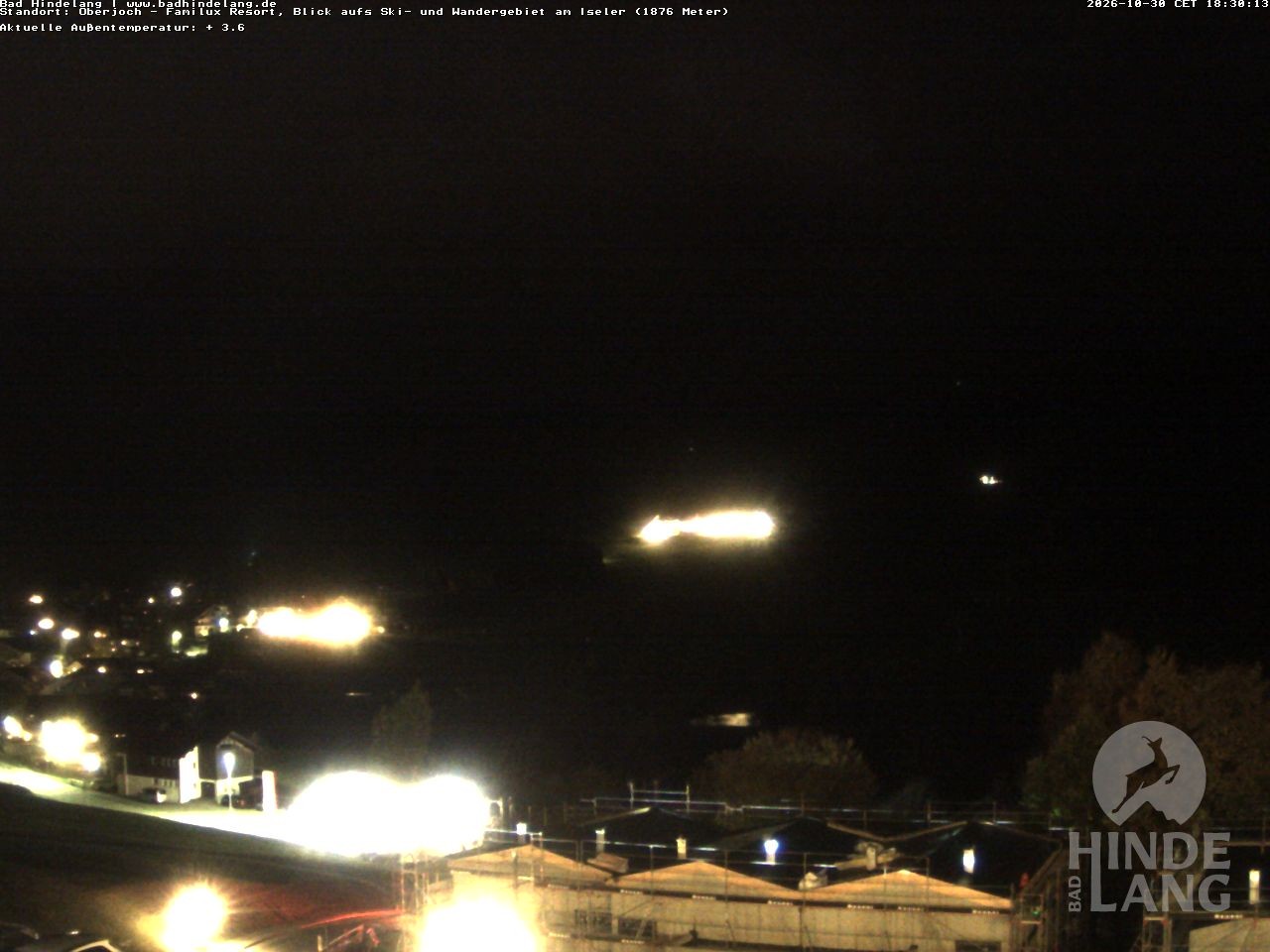 Archived image Webcam View of the kids hotel Oberjoch at the slopes in front