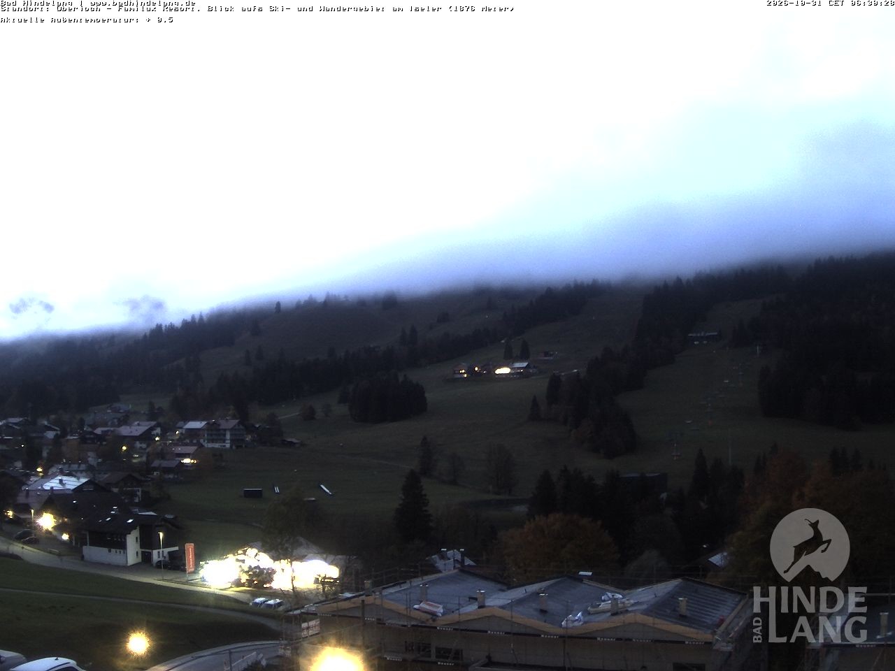 Archived image Webcam View of the kids hotel Oberjoch at the slopes in front
