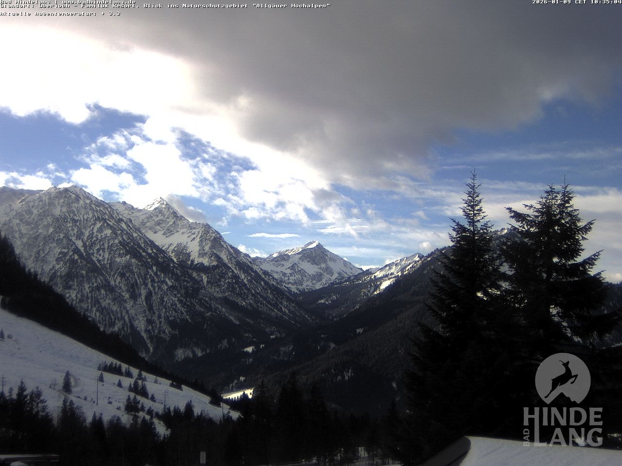 Archiv Foto Webcam Naturschutzgebiet "Allgäuer Hochalpen" vom Kinderhotel Oberjoch aus gesehen