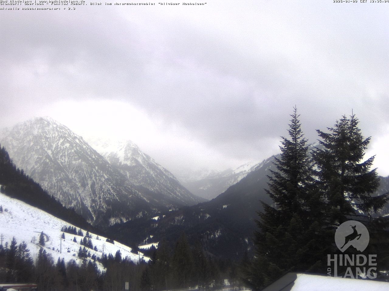 Archiv Foto Webcam Naturschutzgebiet "Allgäuer Hochalpen" vom Kinderhotel Oberjoch aus gesehen