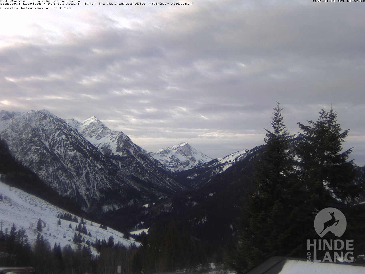 Archiv Foto Webcam Naturschutzgebiet "Allgäuer Hochalpen" vom Kinderhotel Oberjoch aus gesehen