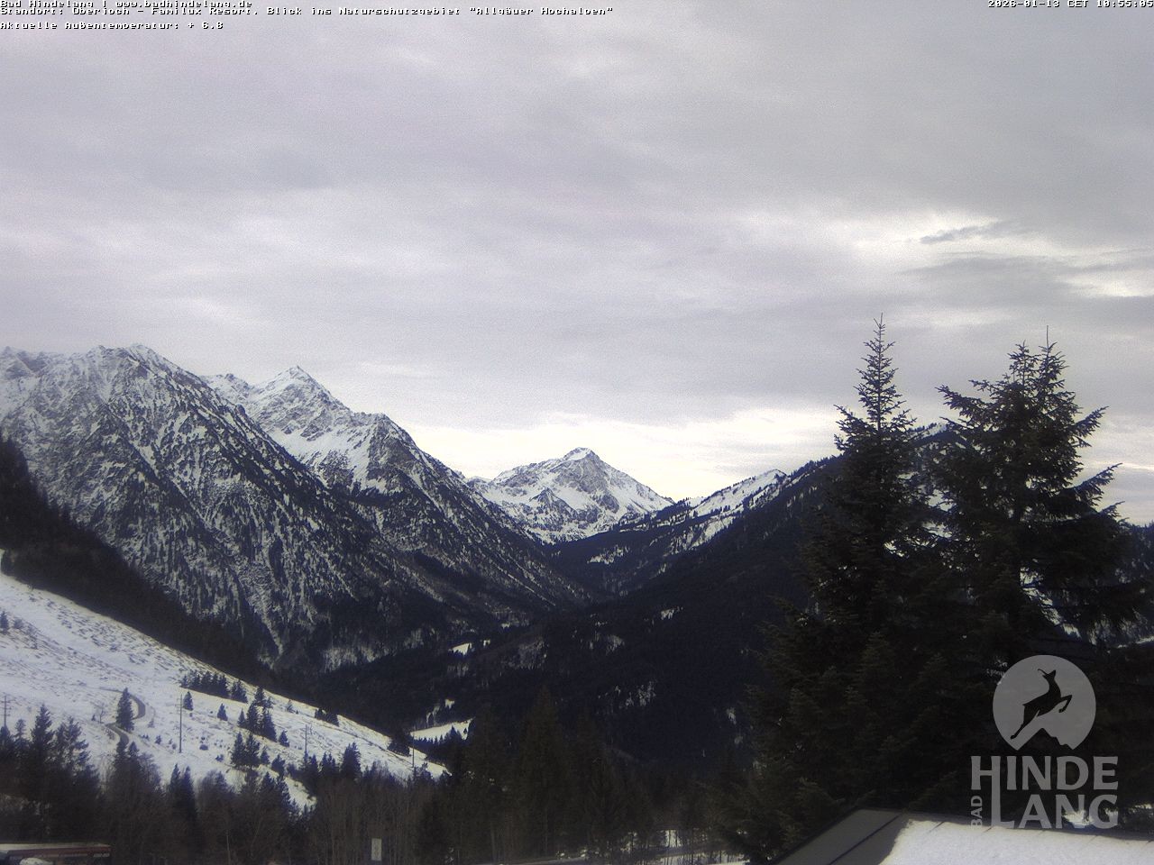 Archiv Foto Webcam Naturschutzgebiet "Allgäuer Hochalpen" vom Kinderhotel Oberjoch aus gesehen