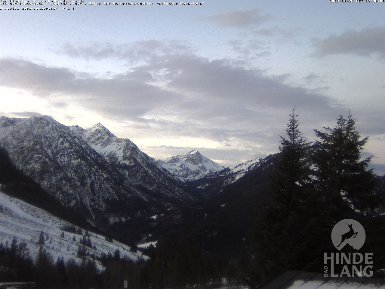 Archiv Foto Webcam Naturschutzgebiet "Allgäuer Hochalpen" vom Kinderhotel Oberjoch aus gesehen