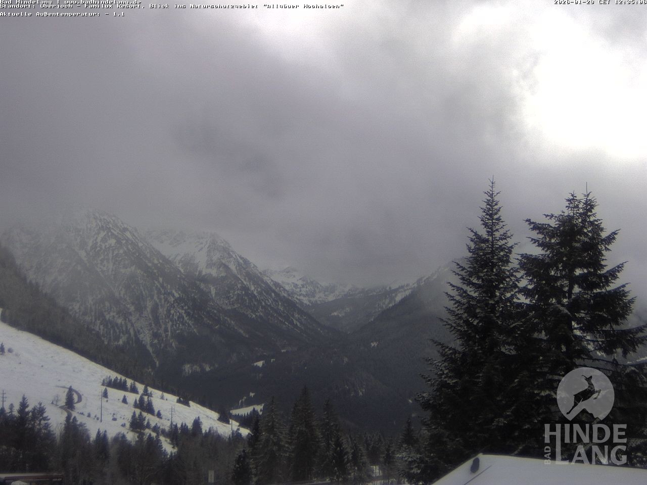 Archiv Foto Webcam Naturschutzgebiet "Allgäuer Hochalpen" vom Kinderhotel Oberjoch aus gesehen