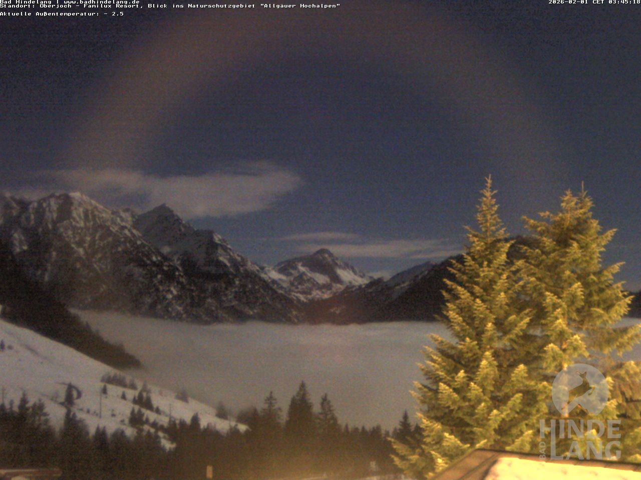 Archiv Foto Webcam Naturschutzgebiet "Allgäuer Hochalpen" vom Kinderhotel Oberjoch aus gesehen