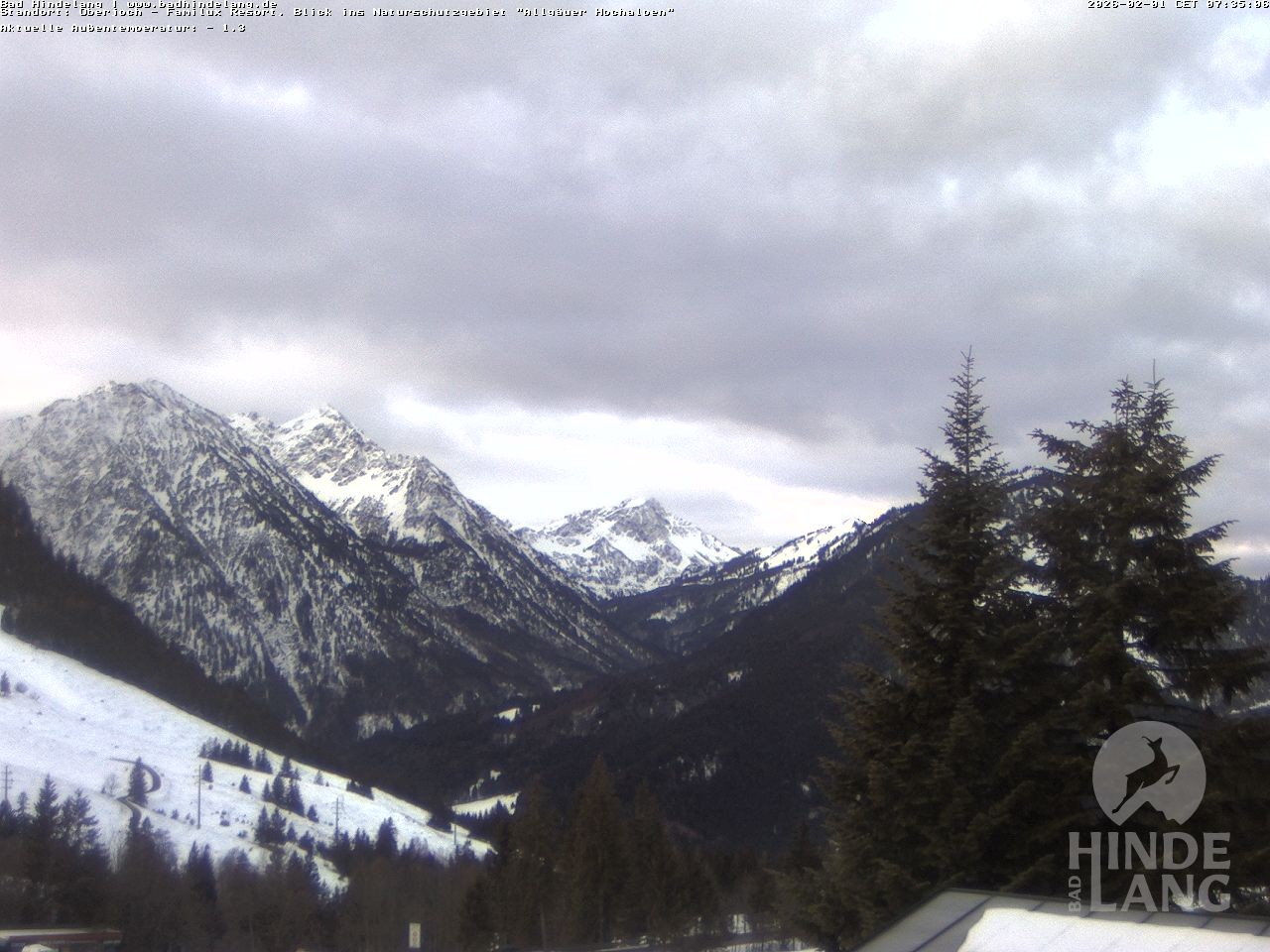 Archiv Foto Webcam Naturschutzgebiet "Allgäuer Hochalpen" vom Kinderhotel Oberjoch aus gesehen