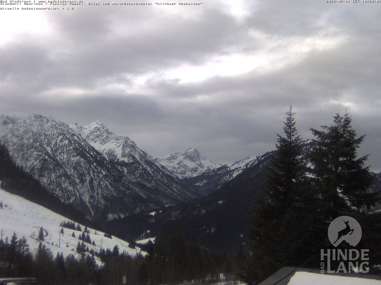 Archiv Foto Webcam Naturschutzgebiet "Allgäuer Hochalpen" vom Kinderhotel Oberjoch aus gesehen