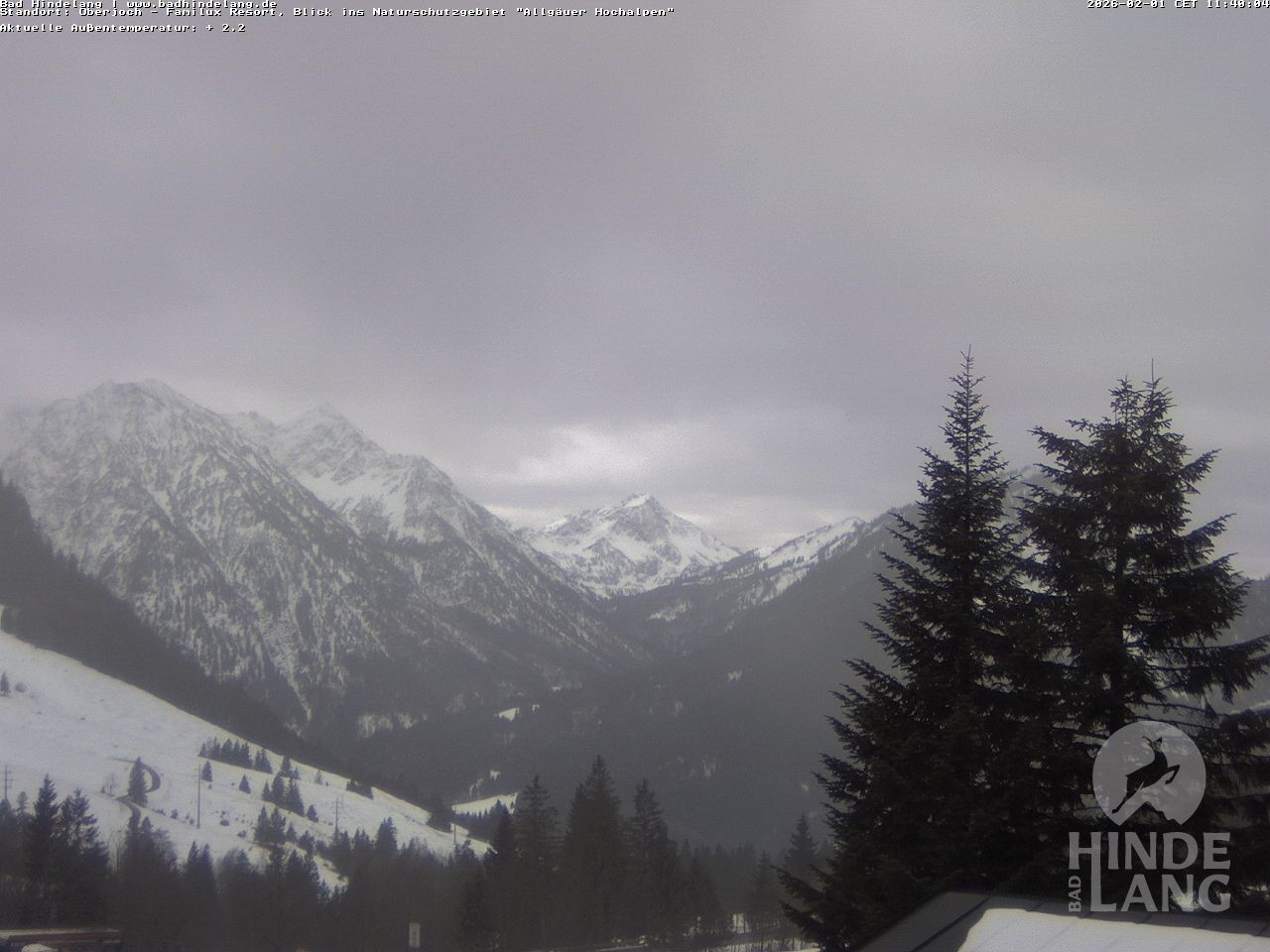 Archiv Foto Webcam Naturschutzgebiet "Allgäuer Hochalpen" vom Kinderhotel Oberjoch aus gesehen