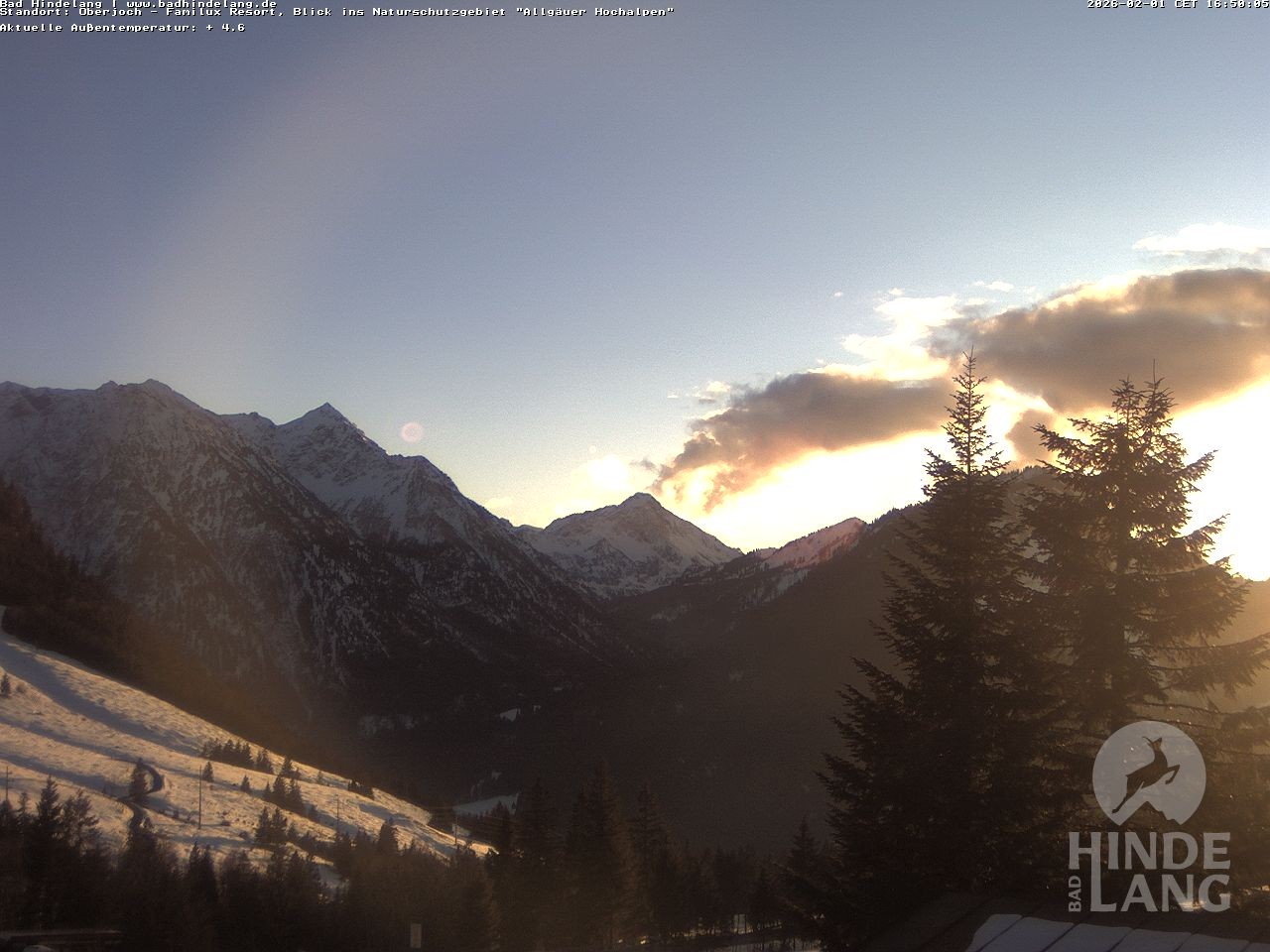 Archiv Foto Webcam Naturschutzgebiet "Allgäuer Hochalpen" vom Kinderhotel Oberjoch aus gesehen