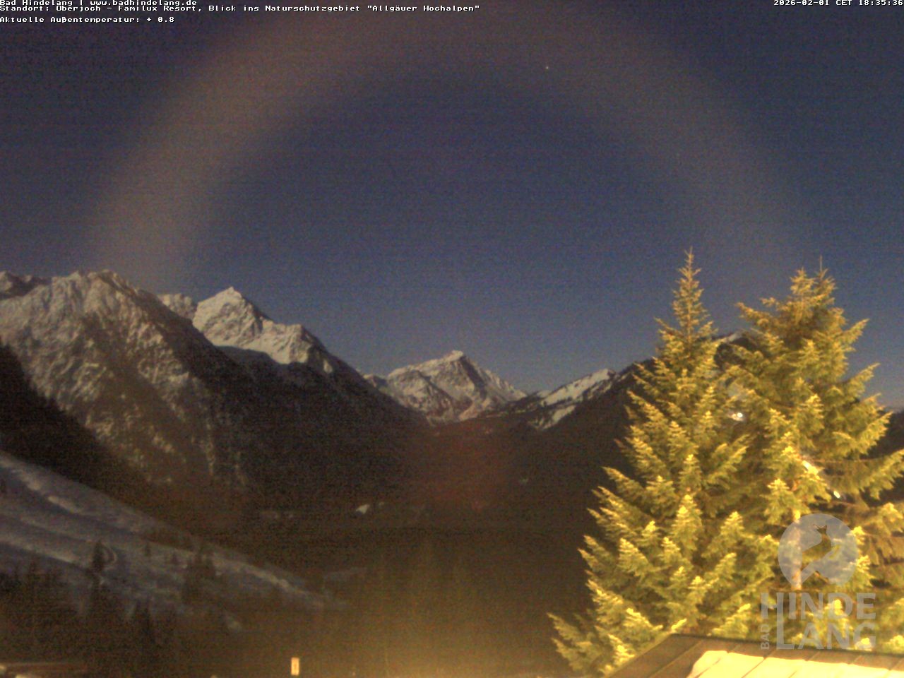 Archived image Webcam Kids hotel Oberjoch: view at the nature reseve "Allgäuer Hochalpen"