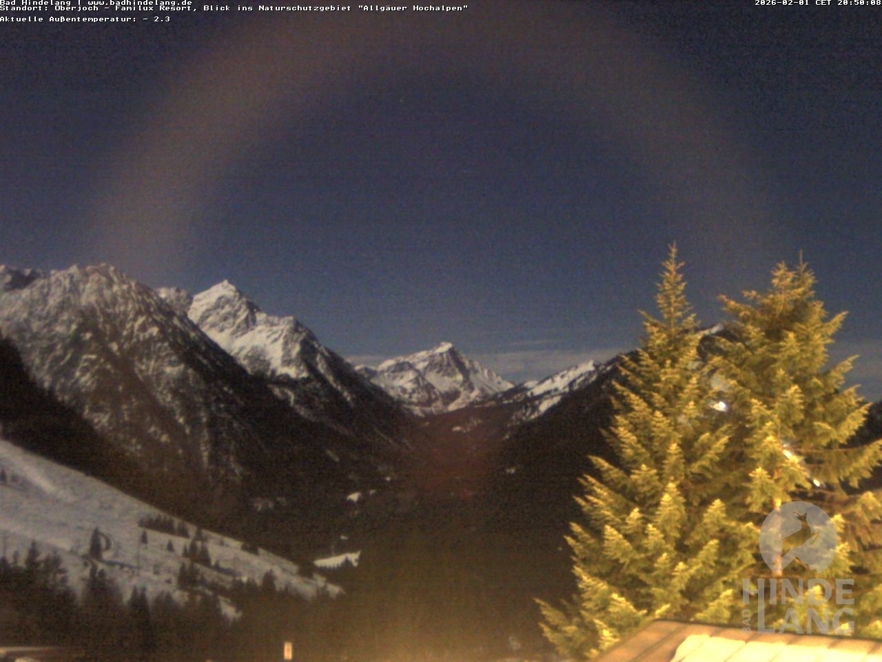 Archived image Webcam Kids hotel Oberjoch: view at the nature reseve "Allgäuer Hochalpen"
