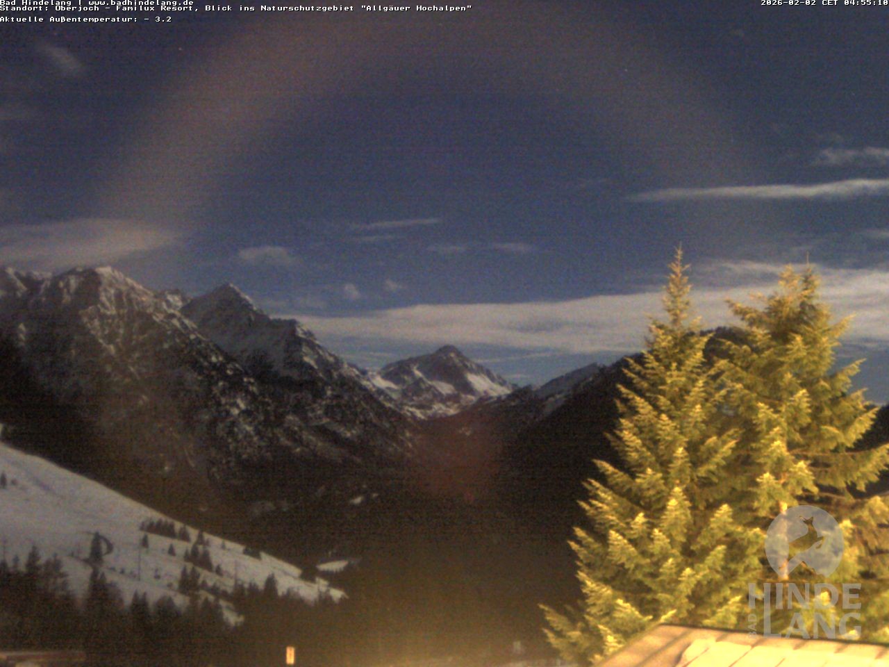 Archiv Foto Webcam Naturschutzgebiet "Allgäuer Hochalpen" vom Kinderhotel Oberjoch aus gesehen