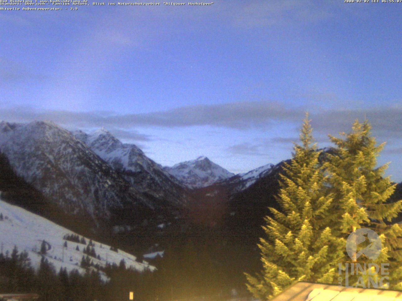 Archiv Foto Webcam Naturschutzgebiet "Allgäuer Hochalpen" vom Kinderhotel Oberjoch aus gesehen