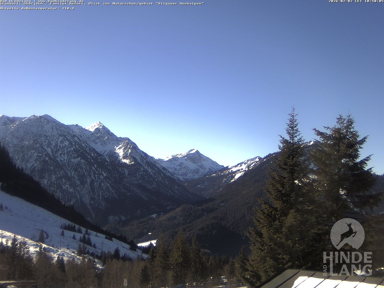 Archiv Foto Webcam Naturschutzgebiet "Allgäuer Hochalpen" vom Kinderhotel Oberjoch aus gesehen
