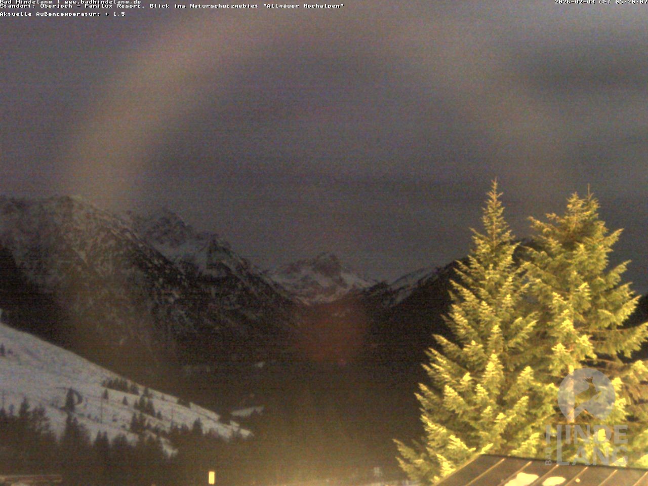 Archiv Foto Webcam Naturschutzgebiet "Allgäuer Hochalpen" vom Kinderhotel Oberjoch aus gesehen