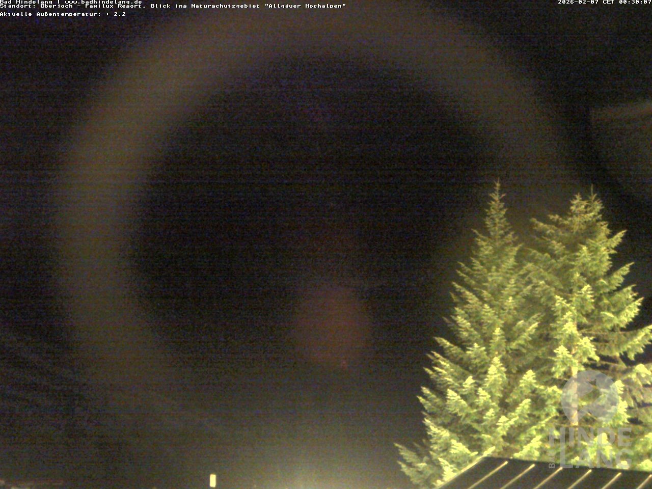 Archived image Webcam Kids hotel Oberjoch: view at the nature reseve "Allgäuer Hochalpen"