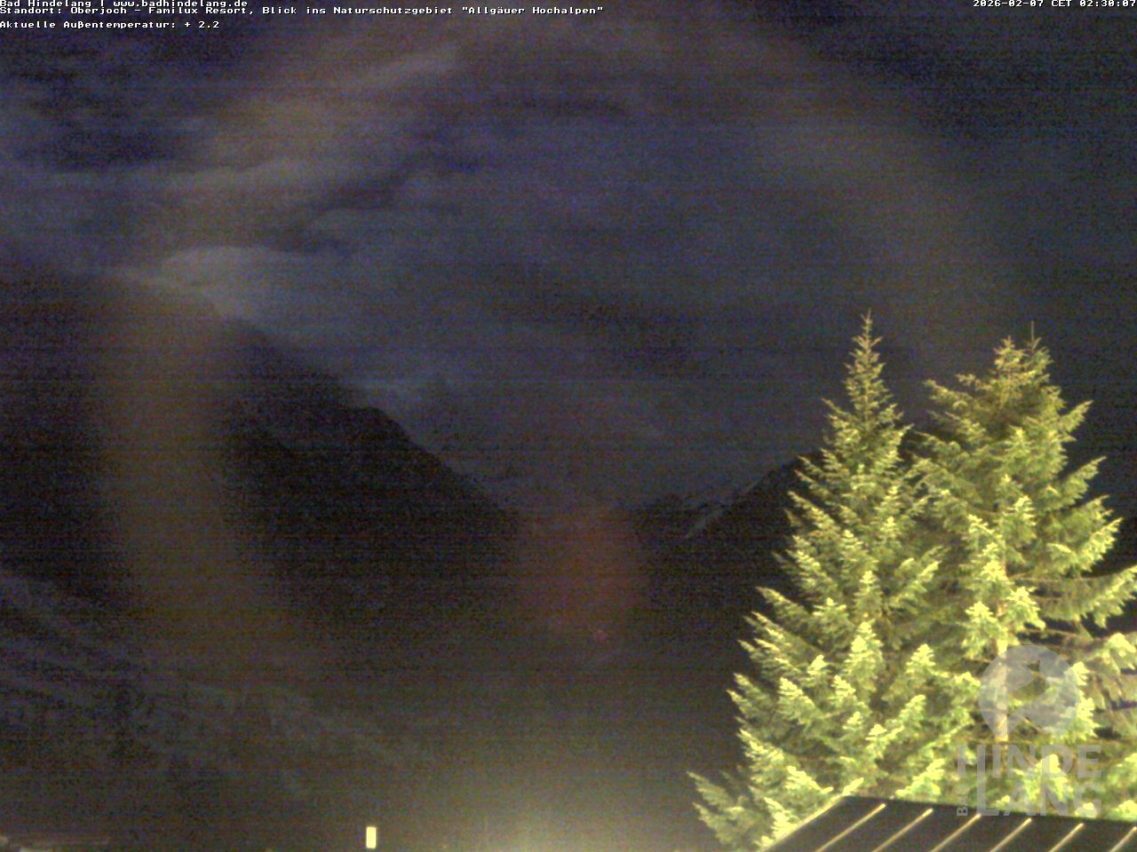 Archived image Webcam Kids hotel Oberjoch: view at the nature reseve "Allgäuer Hochalpen"