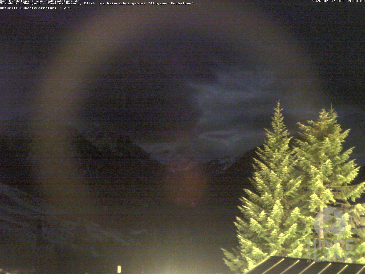 Archived image Webcam Kids hotel Oberjoch: view at the nature reseve "Allgäuer Hochalpen"