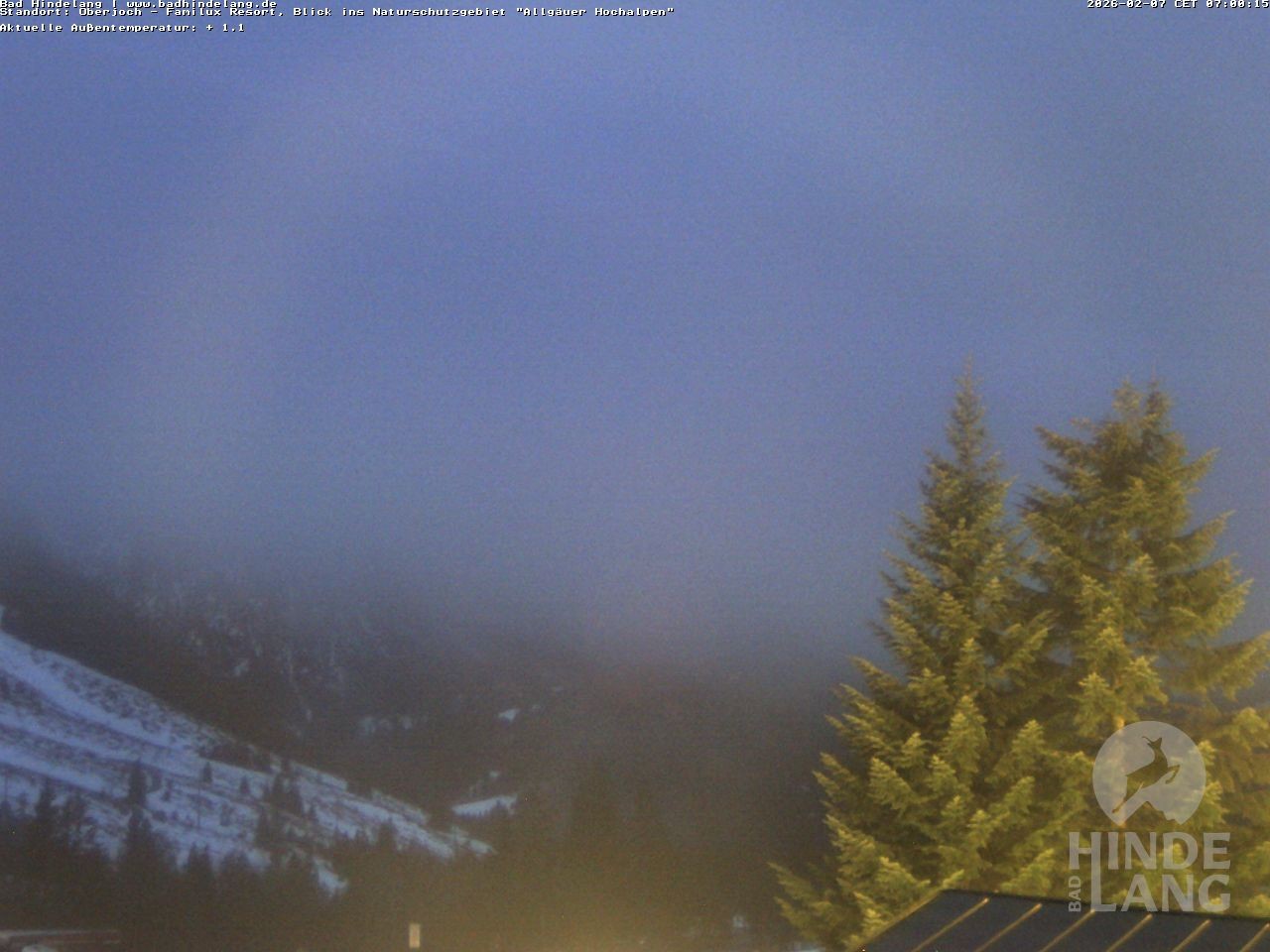 Archived image Webcam Kids hotel Oberjoch: view at the nature reseve "Allgäuer Hochalpen"