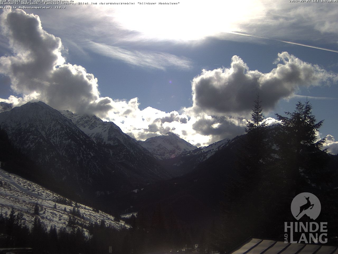 Archiv Foto Webcam Naturschutzgebiet "Allgäuer Hochalpen" vom Kinderhotel Oberjoch aus gesehen