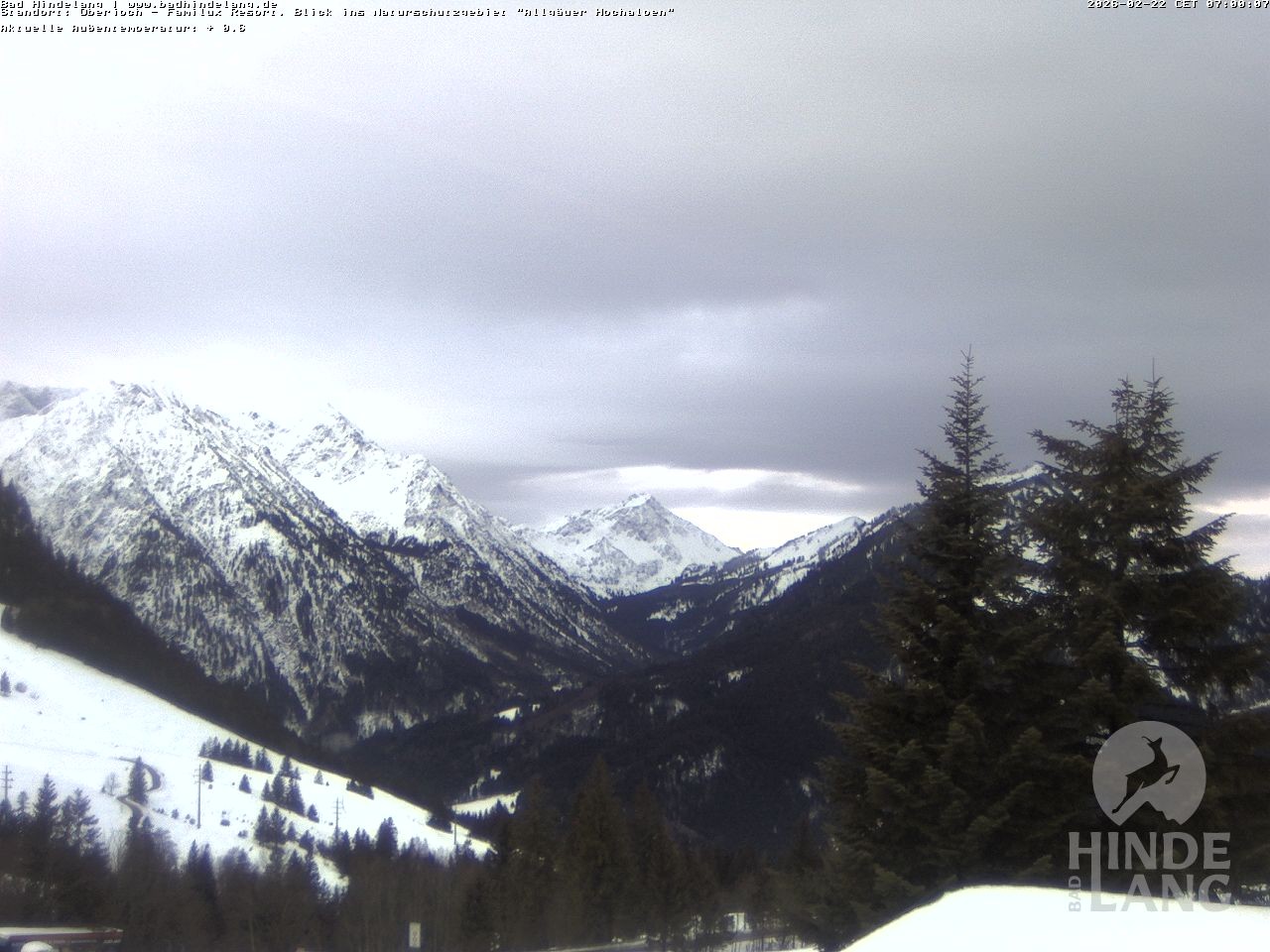 Archiv Foto Webcam Naturschutzgebiet "Allgäuer Hochalpen" vom Kinderhotel Oberjoch aus gesehen