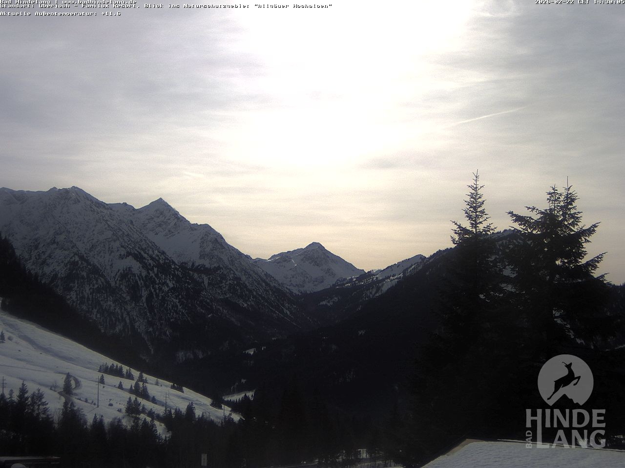 Archiv Foto Webcam Naturschutzgebiet "Allgäuer Hochalpen" vom Kinderhotel Oberjoch aus gesehen