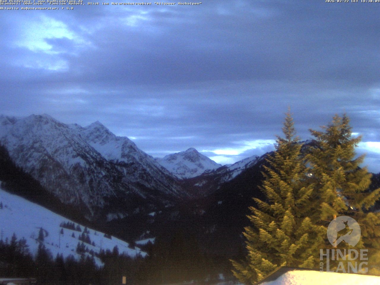 Archiv Foto Webcam Naturschutzgebiet "Allgäuer Hochalpen" vom Kinderhotel Oberjoch aus gesehen