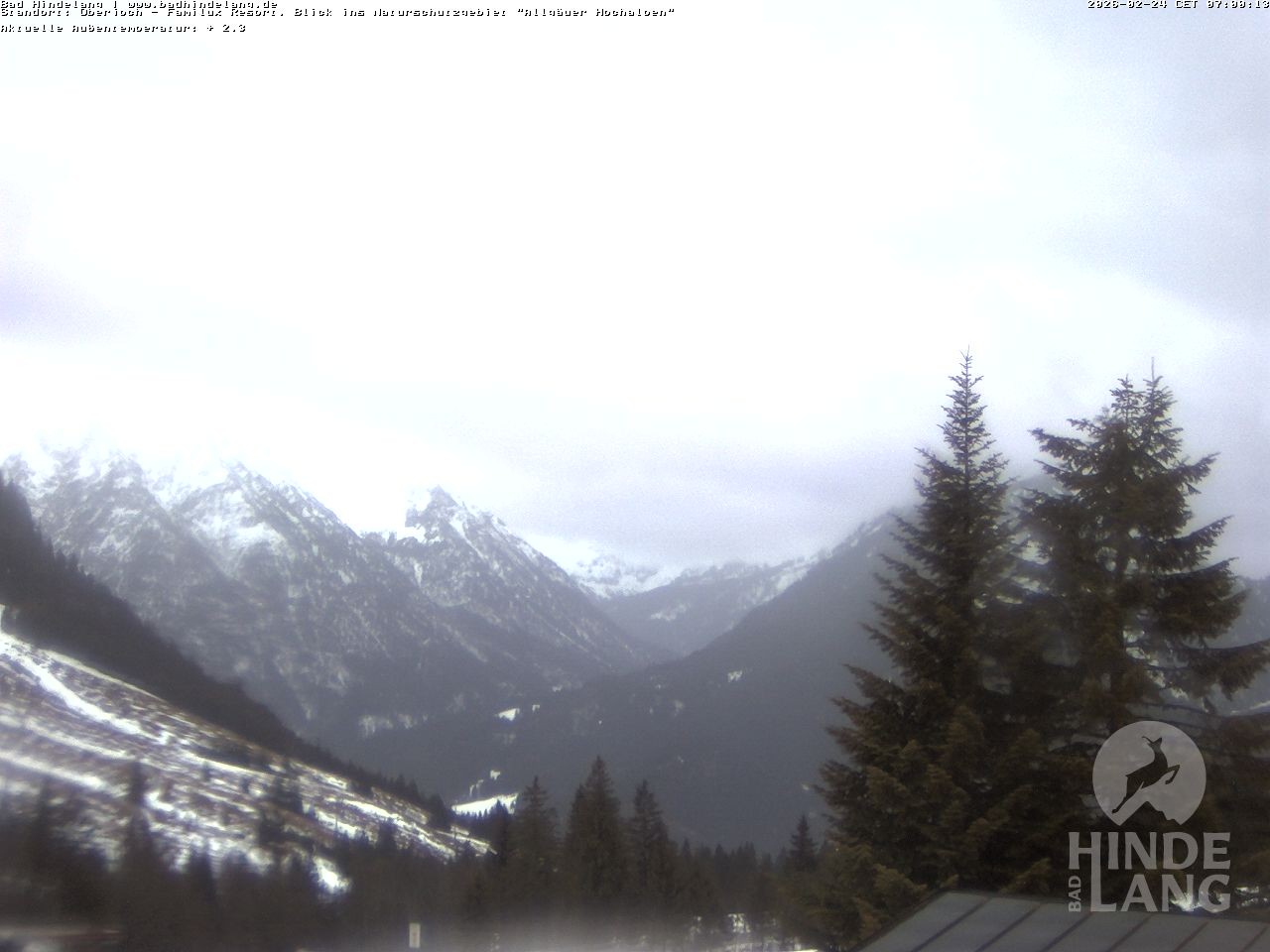Archiv Foto Webcam Naturschutzgebiet "Allgäuer Hochalpen" vom Kinderhotel Oberjoch aus gesehen